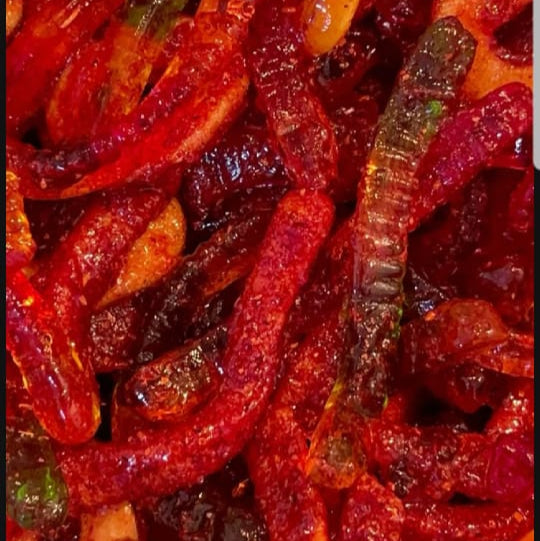 Gomitas Lombriz de Cristal Enchilados